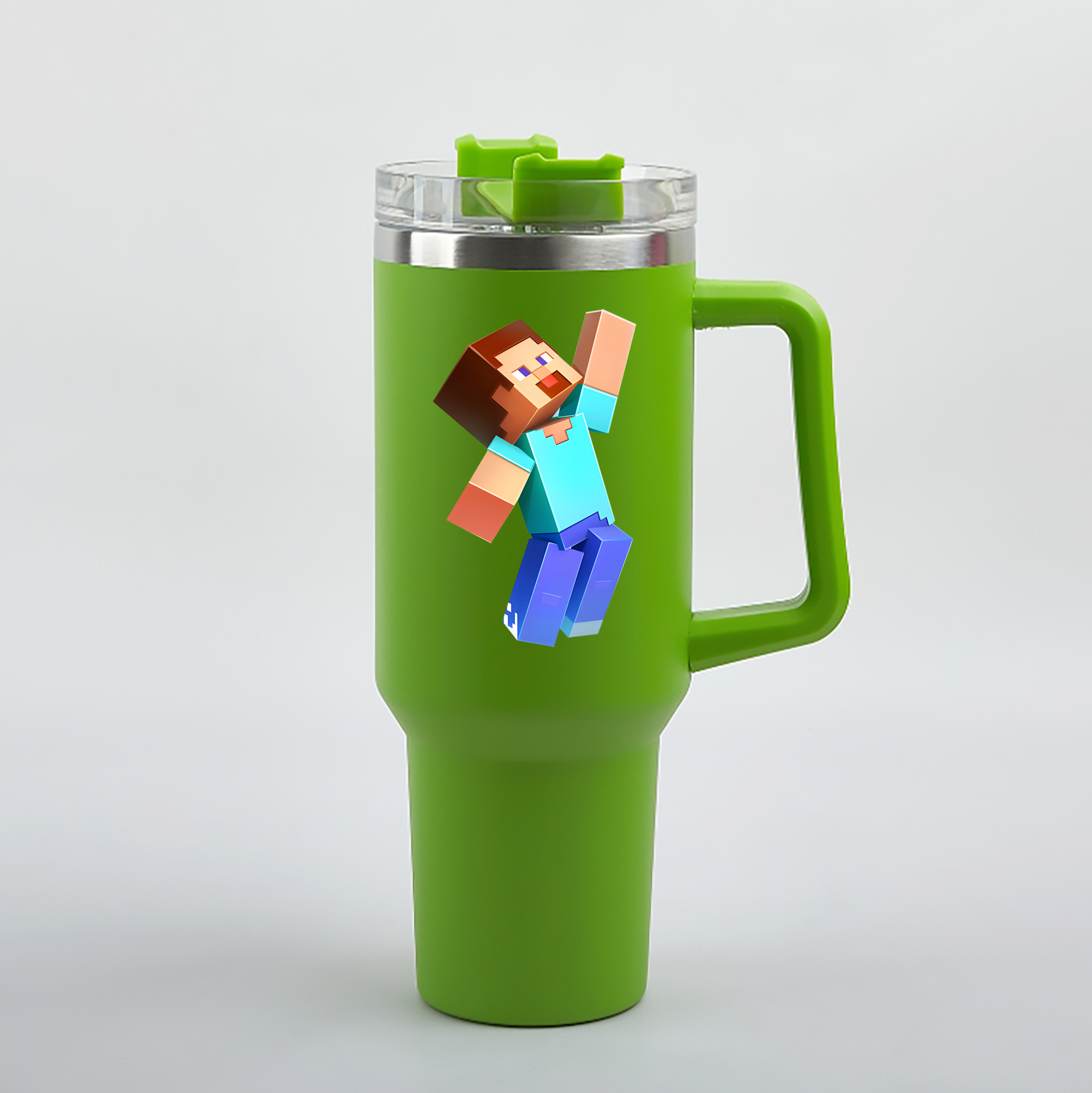 （画像用） マインクラフト ブロックの世界 Minecraft MC Block world 1200mL車用タンブラー（カラープリント）